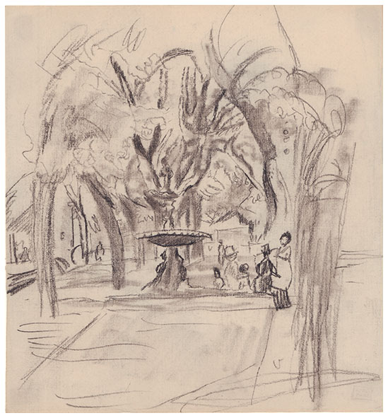 Carre Cubain, 
a drawing by Jules PASCIN